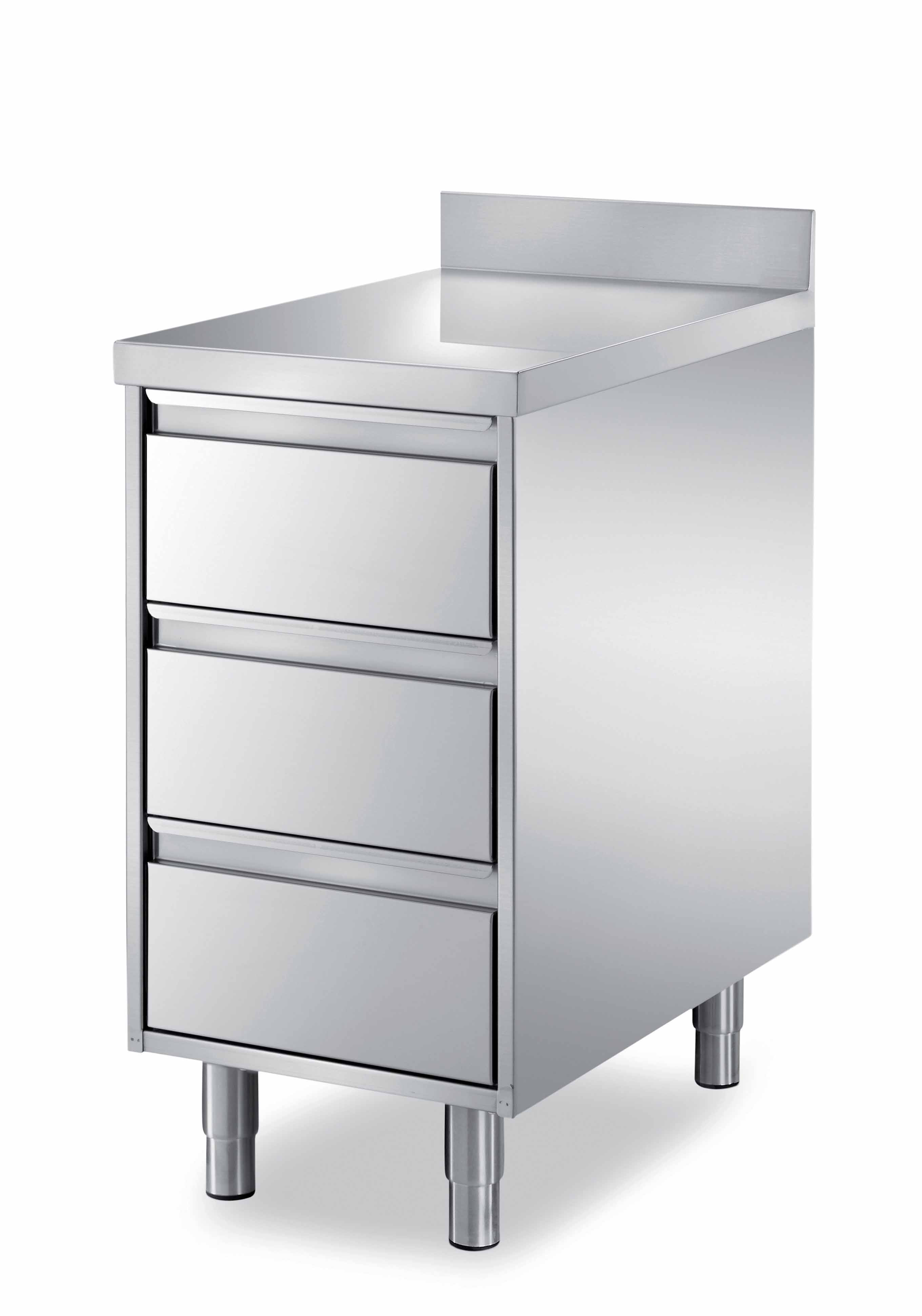 Meuble de bar 3 tiroirs L2G en inox 304 - Professionnel et durable