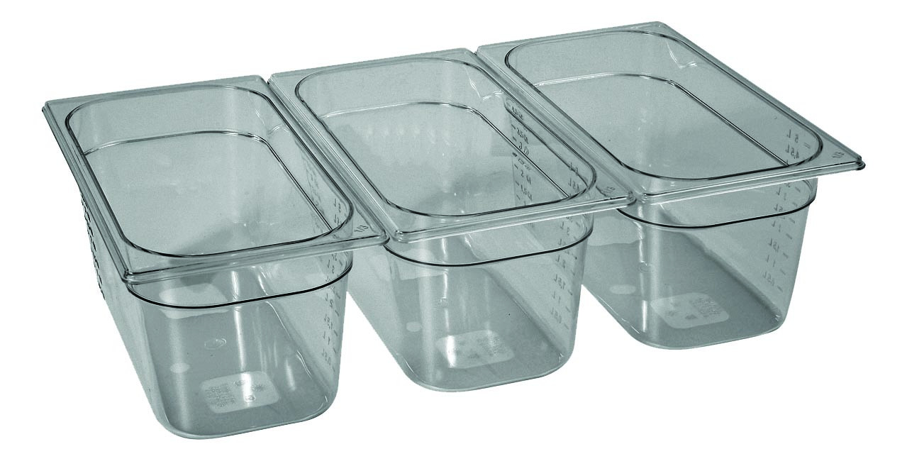 Bac gastronorm GN1/3 L2G - Copolyester professionnel 150mm résistant