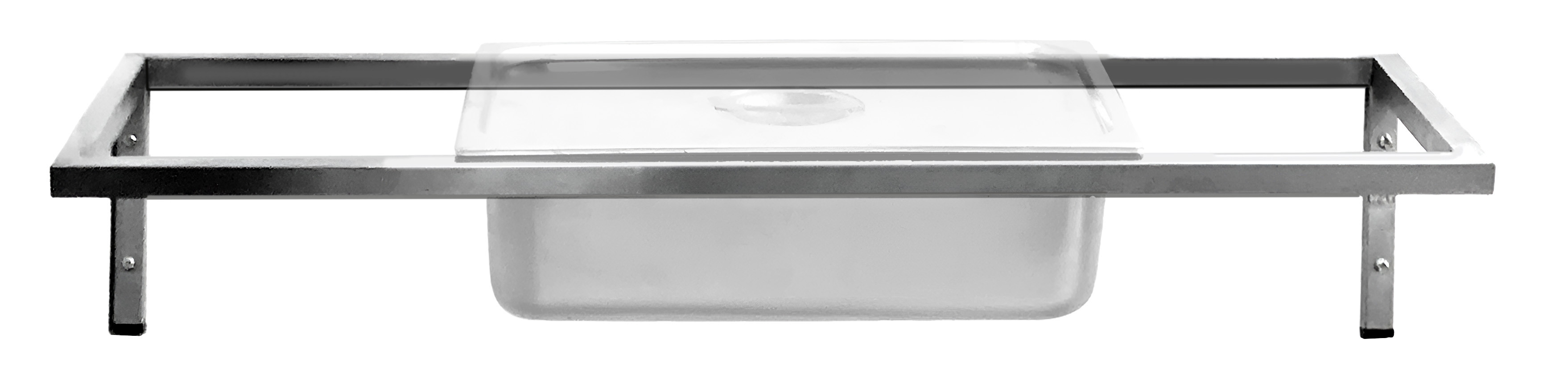 Étagère tubulaire inclinée L2G - Support 3 bacs GN 1/3 en inox