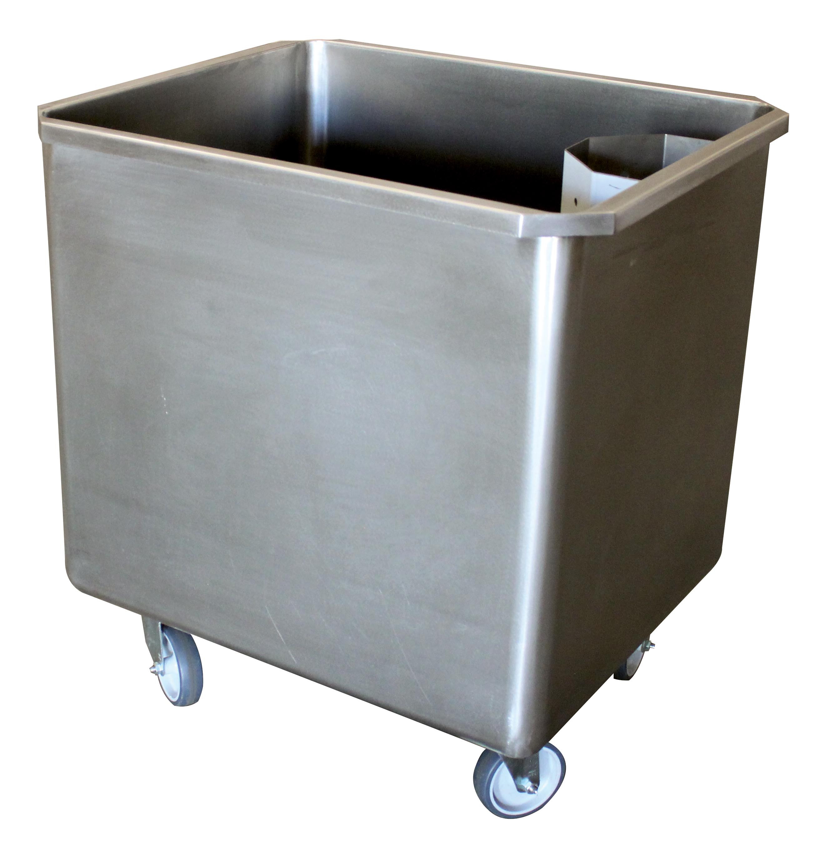 Cuve roulante inox 304 L2G - 150L avec bonde, crépine et roulettes