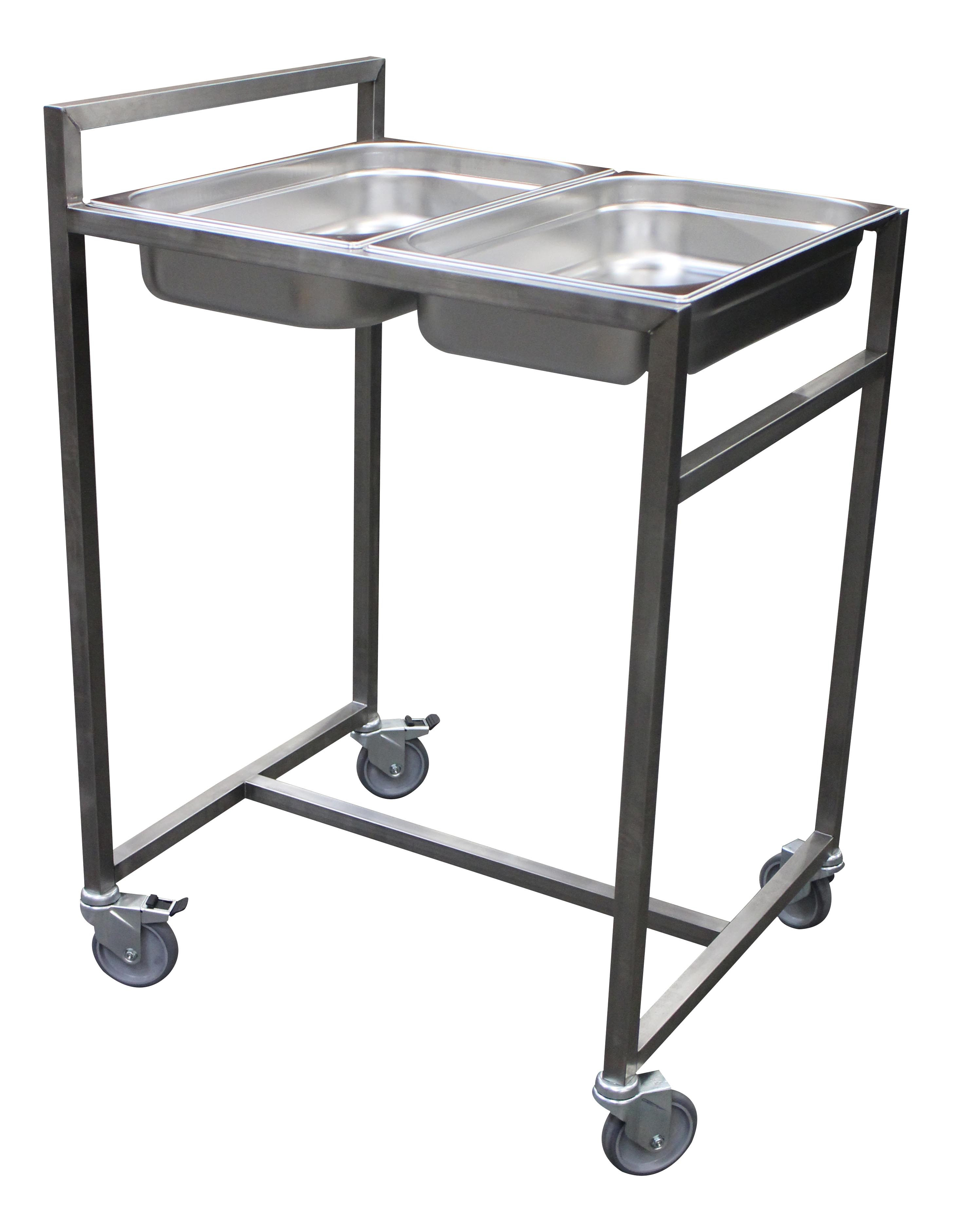 Chariot Cuvier Inox L2G - Transport bac gastronome professionnel