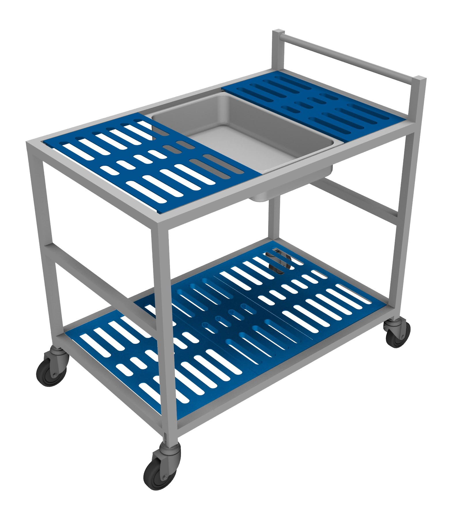 Chariot Inox HACCP L2G - 2 niveaux plateaux pour restauration pro