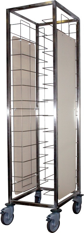 Chariot débarrassage inox 24 niveaux - Cafétéria professionnelle L2G