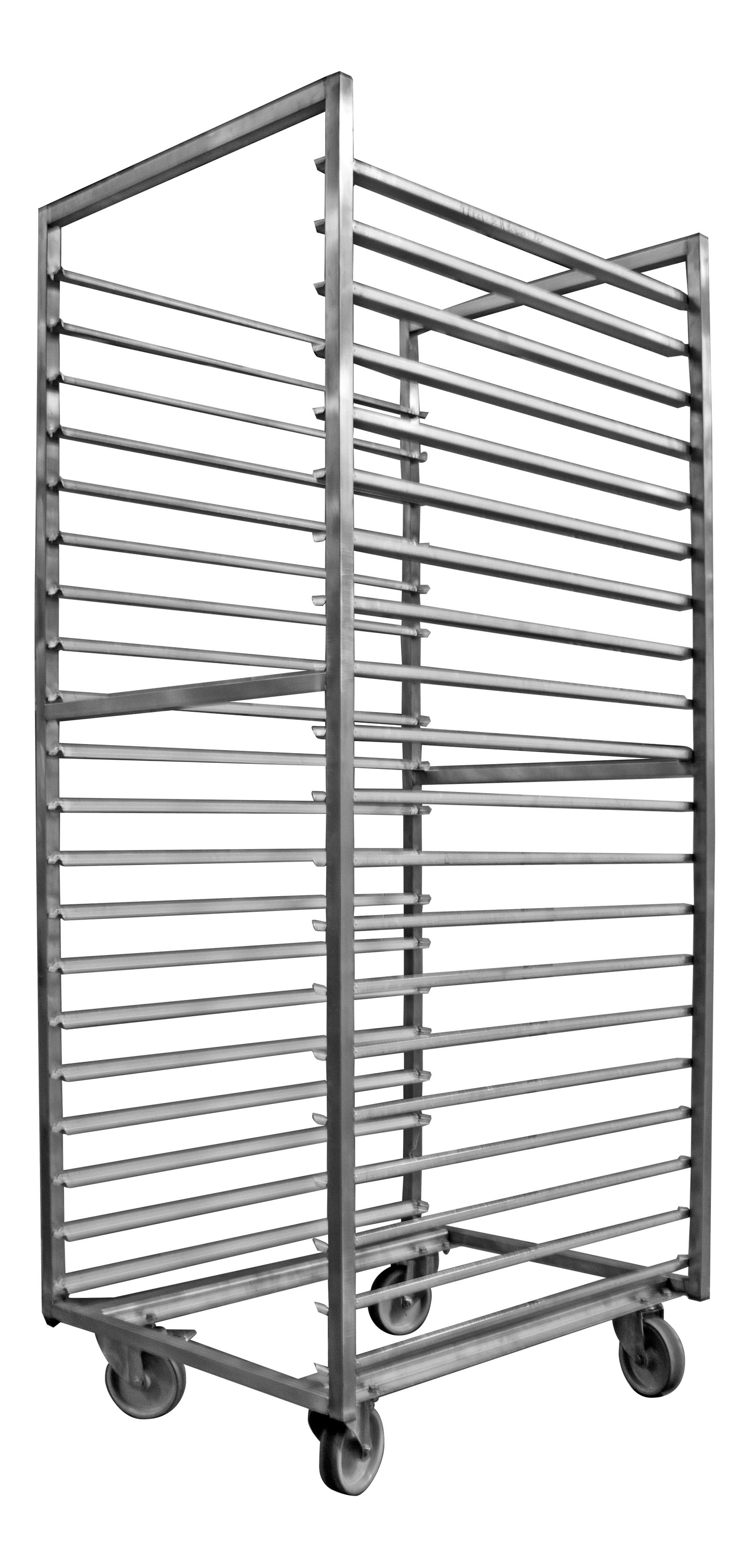 Chariot inox de stockage L2G 800x600 mm avec 20 niveaux - Cuisine pro