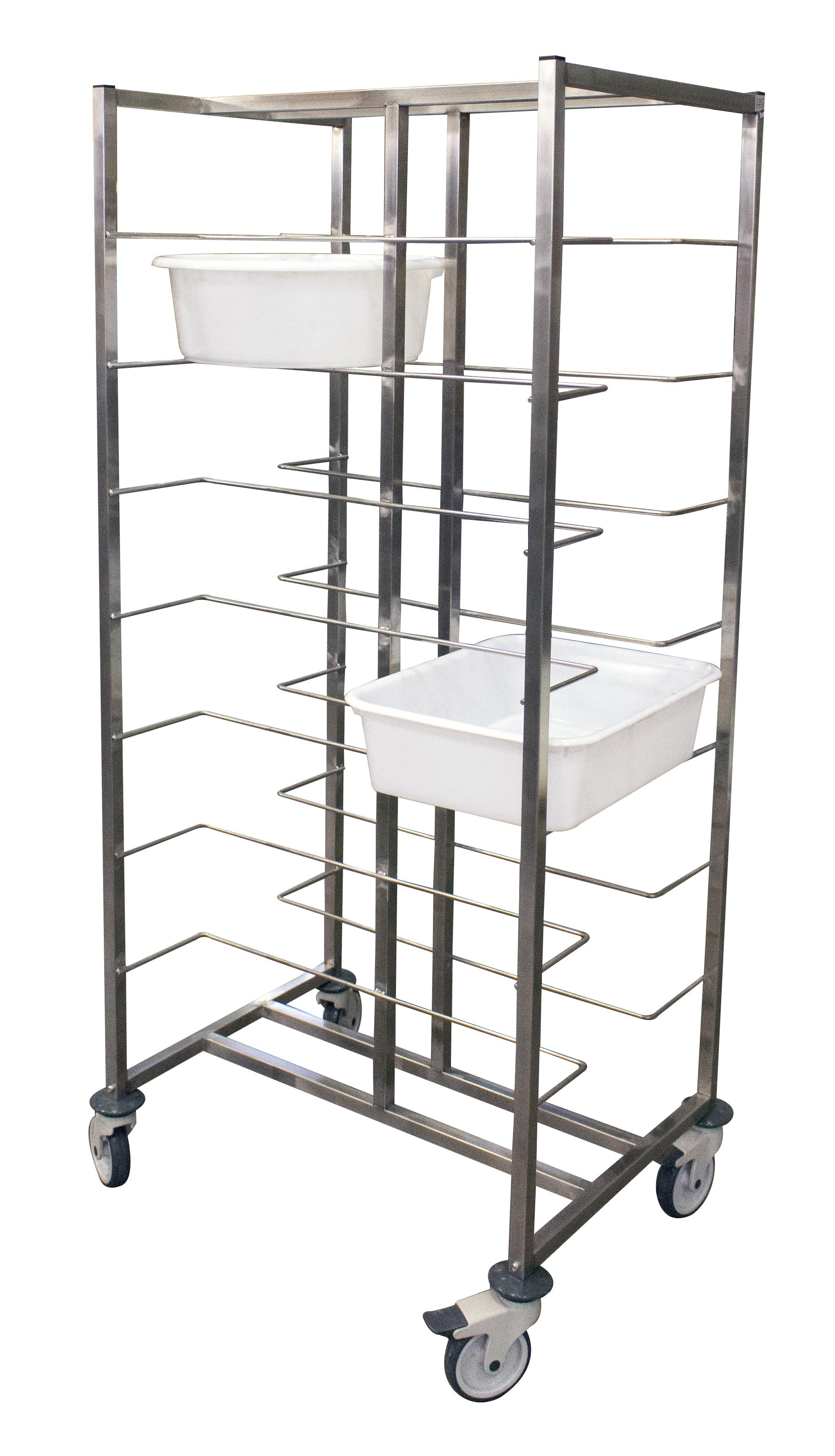 Échelle Inox L2G - Échelle soudée pour 16 bacs diviseuse boulangerie