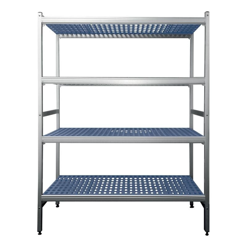 Rayonnage aluminium L2G 5 niveaux - Stockage professionnel réglable