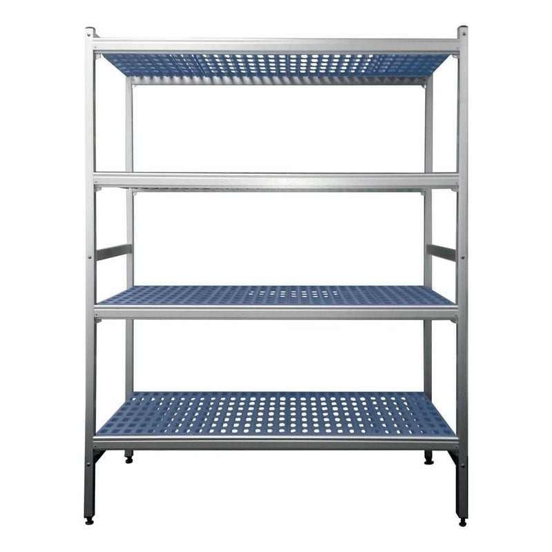 Rayonnage aluminium L2G 5 niveaux - Stockage professionnel réglable