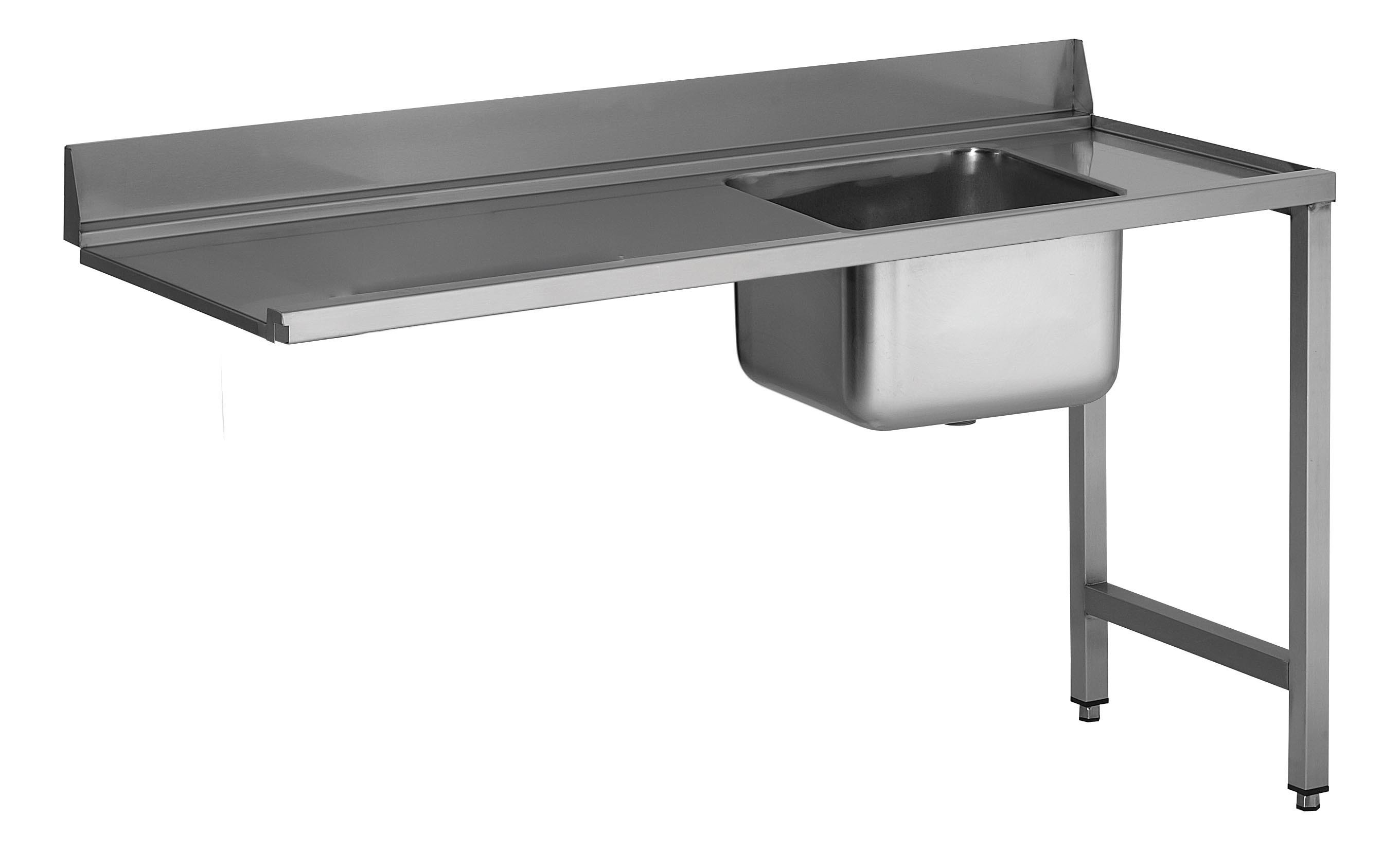 Table d'entrée L2G pour lave-vaisselle adossée avec plage - TELVD-12