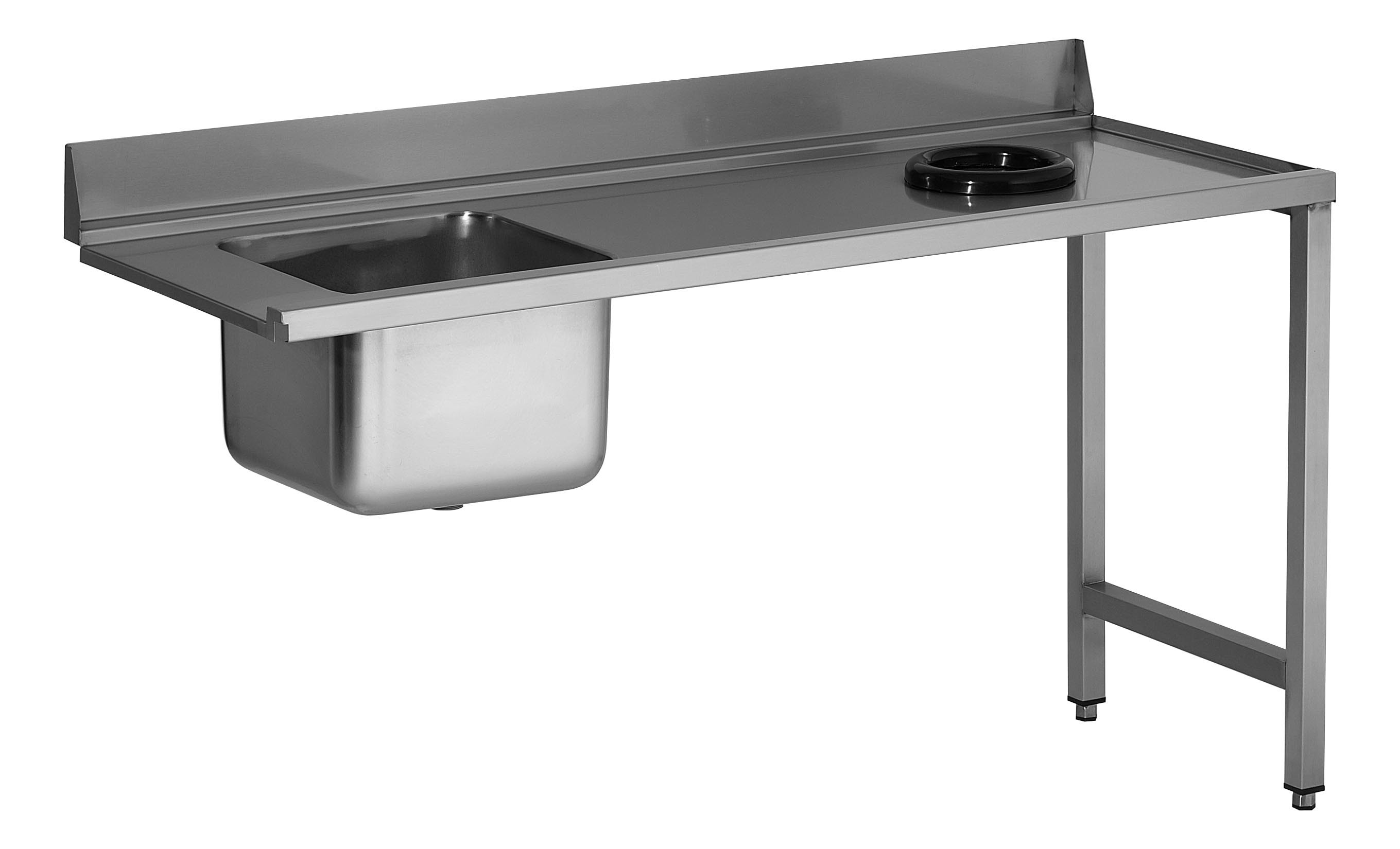 Table d'entrée L2G pour lave-vaisselle adossée - Installation droite