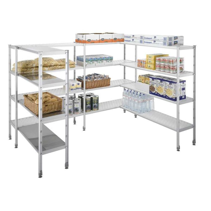 Rayonnage Alu L2G 4 niveaux - Support charge lourde pour cuisine pro