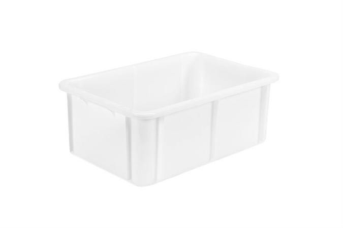 Bac alimentaire à levain L2G - Polypropylène blanc gerbable