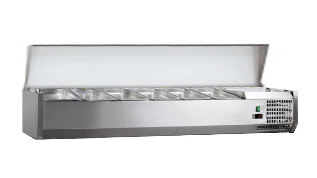 Vitrine à ingrédients inox L2G +2/+8°C - Conservation professionnelle