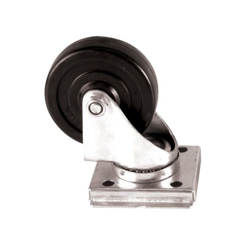 Kit 4 roulettes sur platines L2G - 2 avec freins pour meubles froids