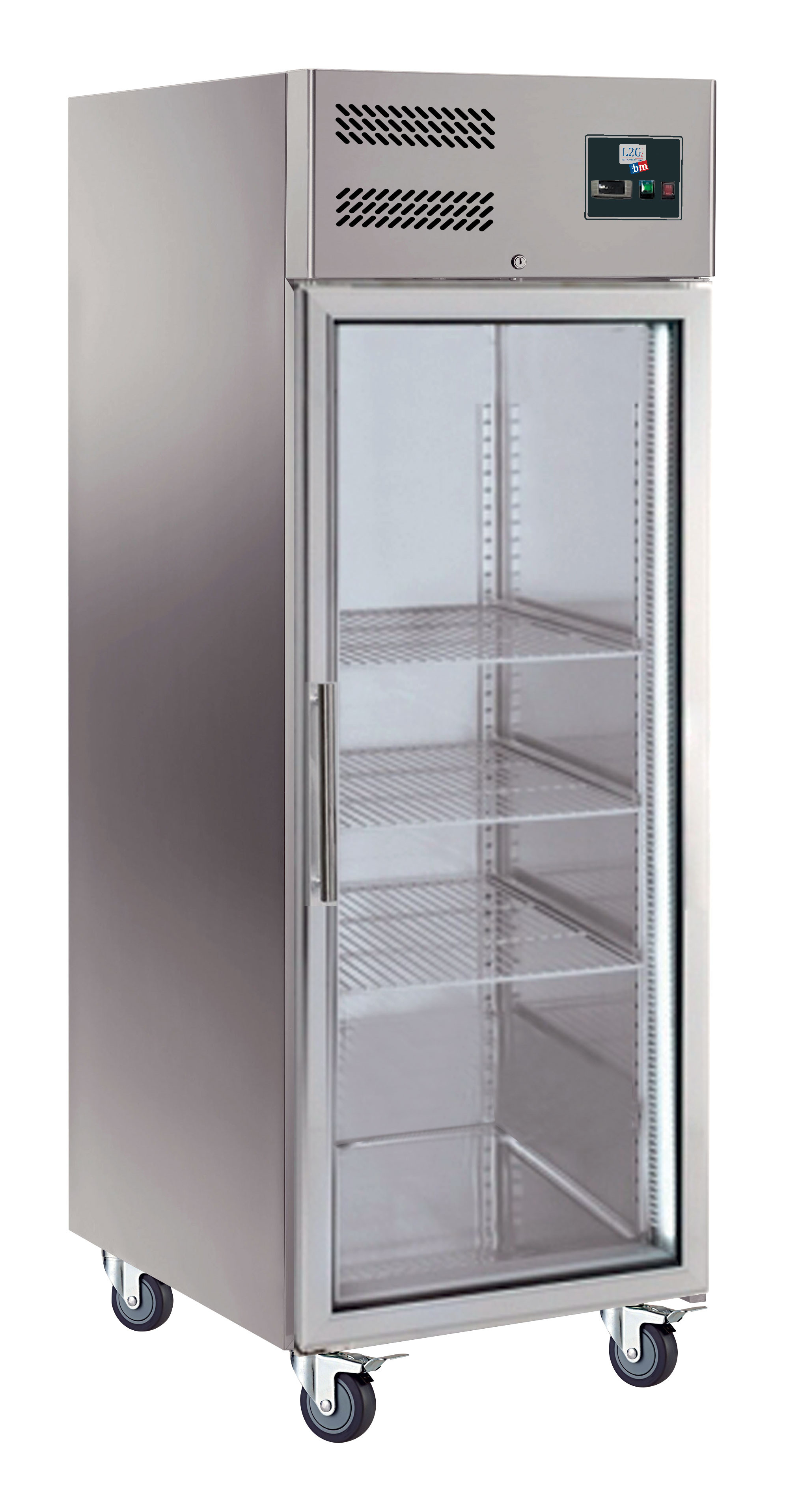 Armoire Réfrigérée Inox L2G -18°C, 650L, Porte Vitrée | CHR