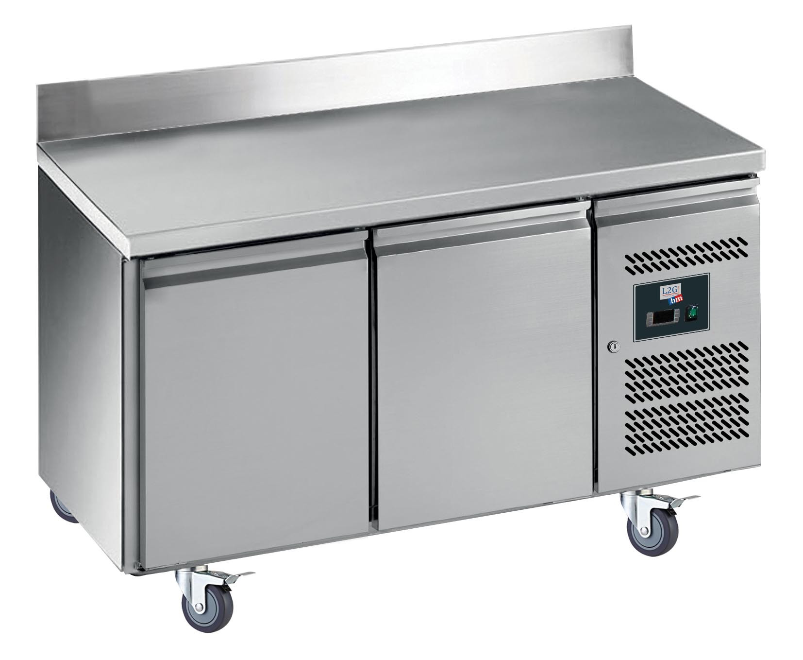 Desserte Réfrigérée Inox L2G - 314L, 2 Portes GN 1/1, Professionnel