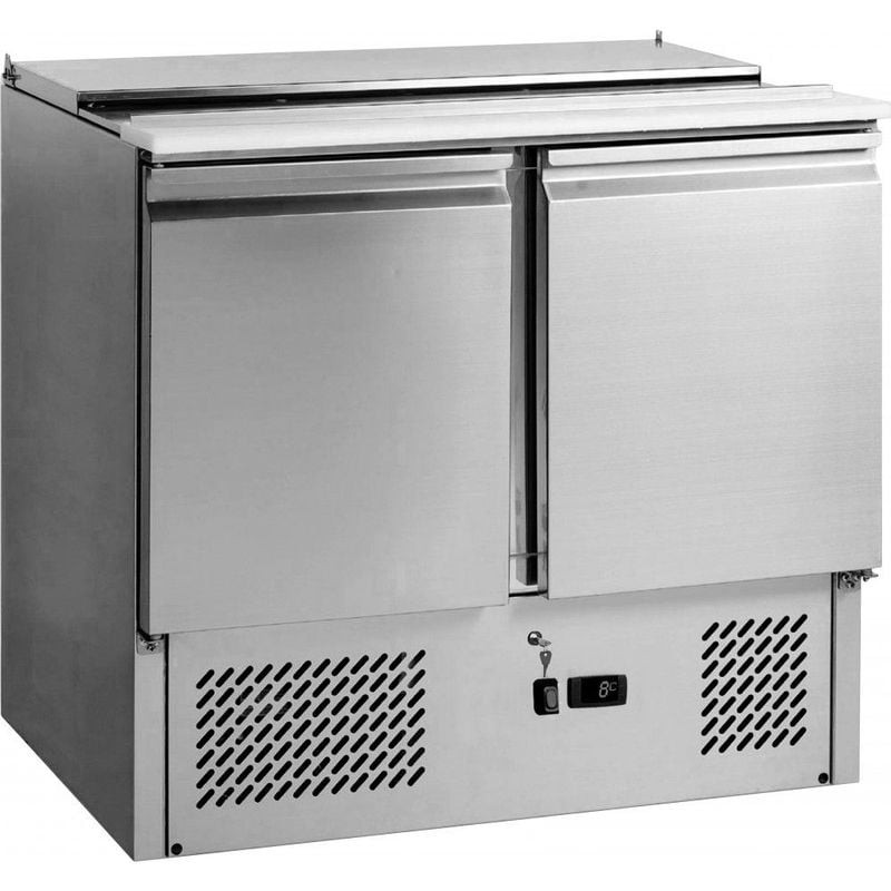 Saladette réfrigérée L2G - Couvercle télescopique inox +2/+8°C