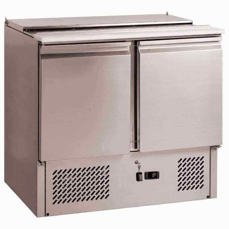 Saladette réfrigérée L2G - Couvercle télescopique inox +2/+8°C