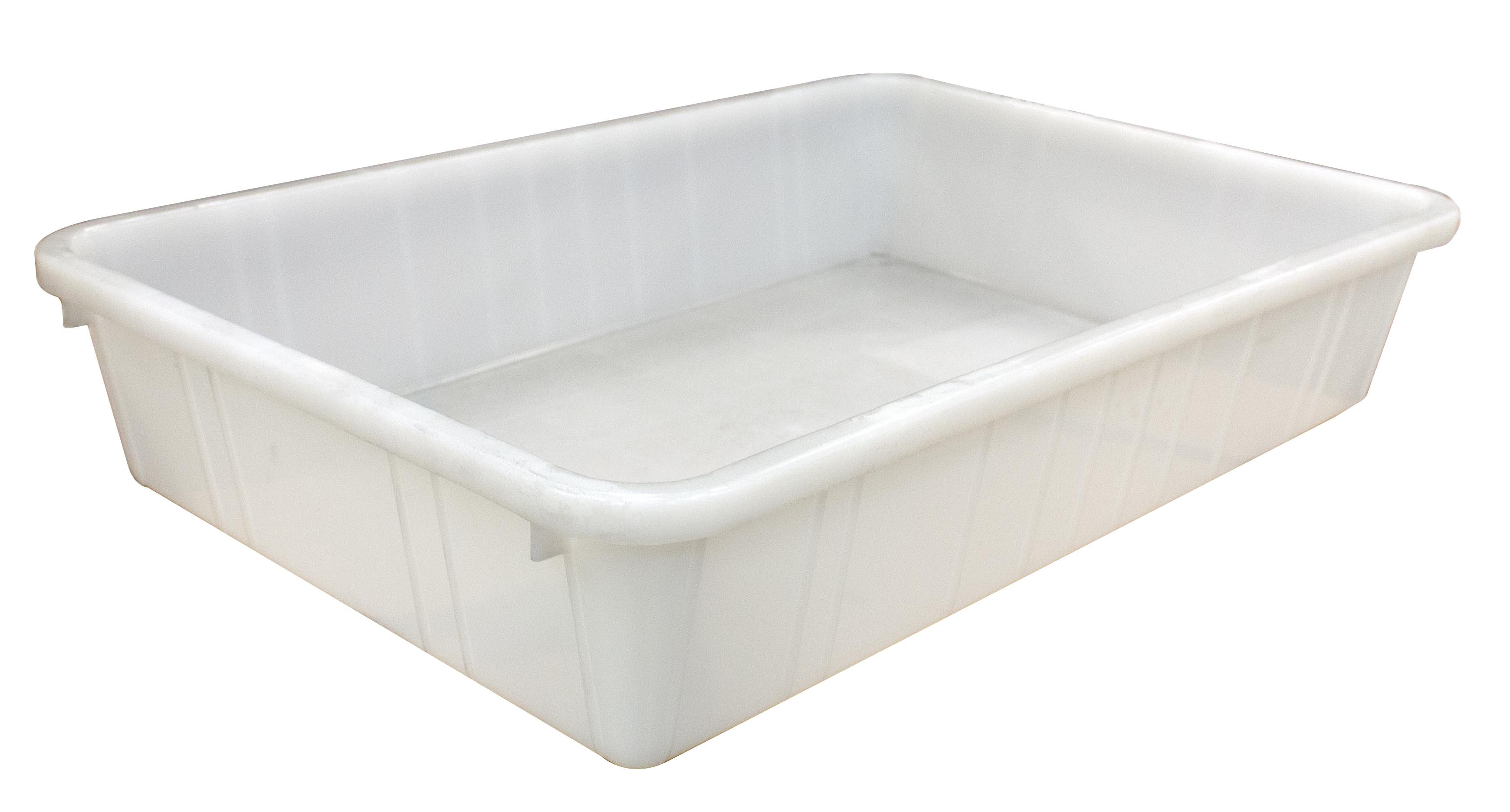 Bac rectangulaire blanc 15L L2G - Pour armoire réfrigérée poisson