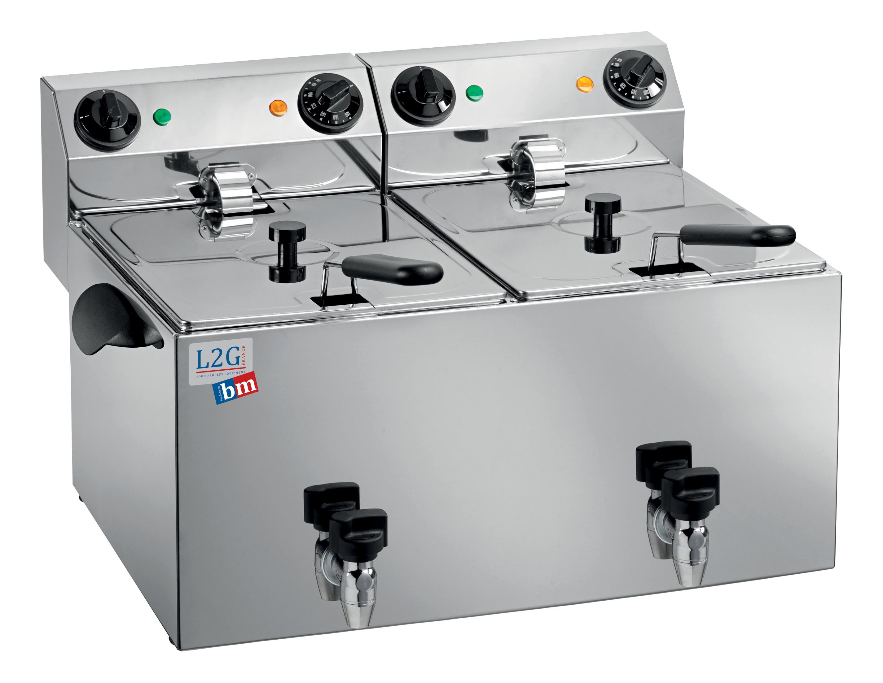Friteuse L2G 2 cuves 8L - Friteuse électrique professionnelle en inox