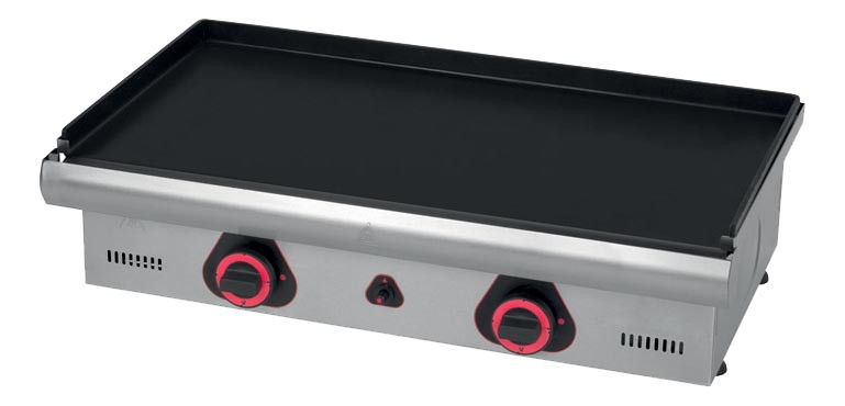 Plancha gaz L2G ECO-75PV - Plaque acier alimentaire 6 mm - 8.7 kW