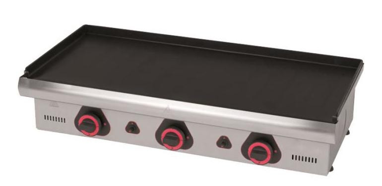 Plancha à snacker gaz L2G - Plaque acier alimentaire 12,7 kW