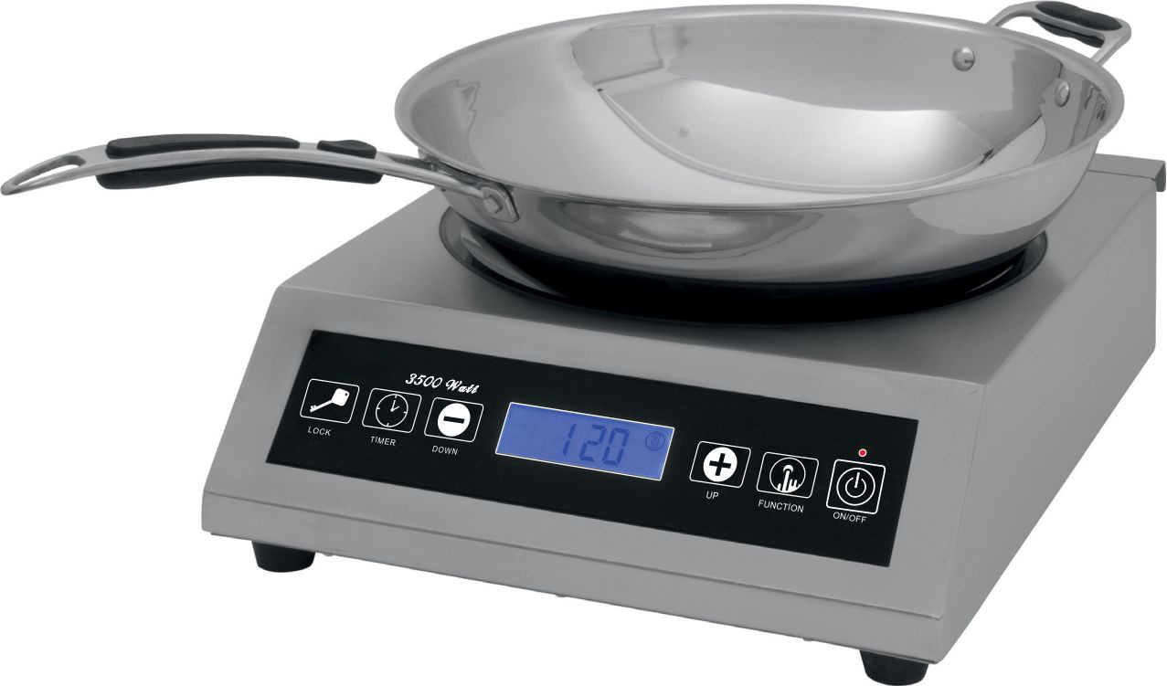 Wok à induction L2G avec poêle incluse - Coque inox - 3,5 kW