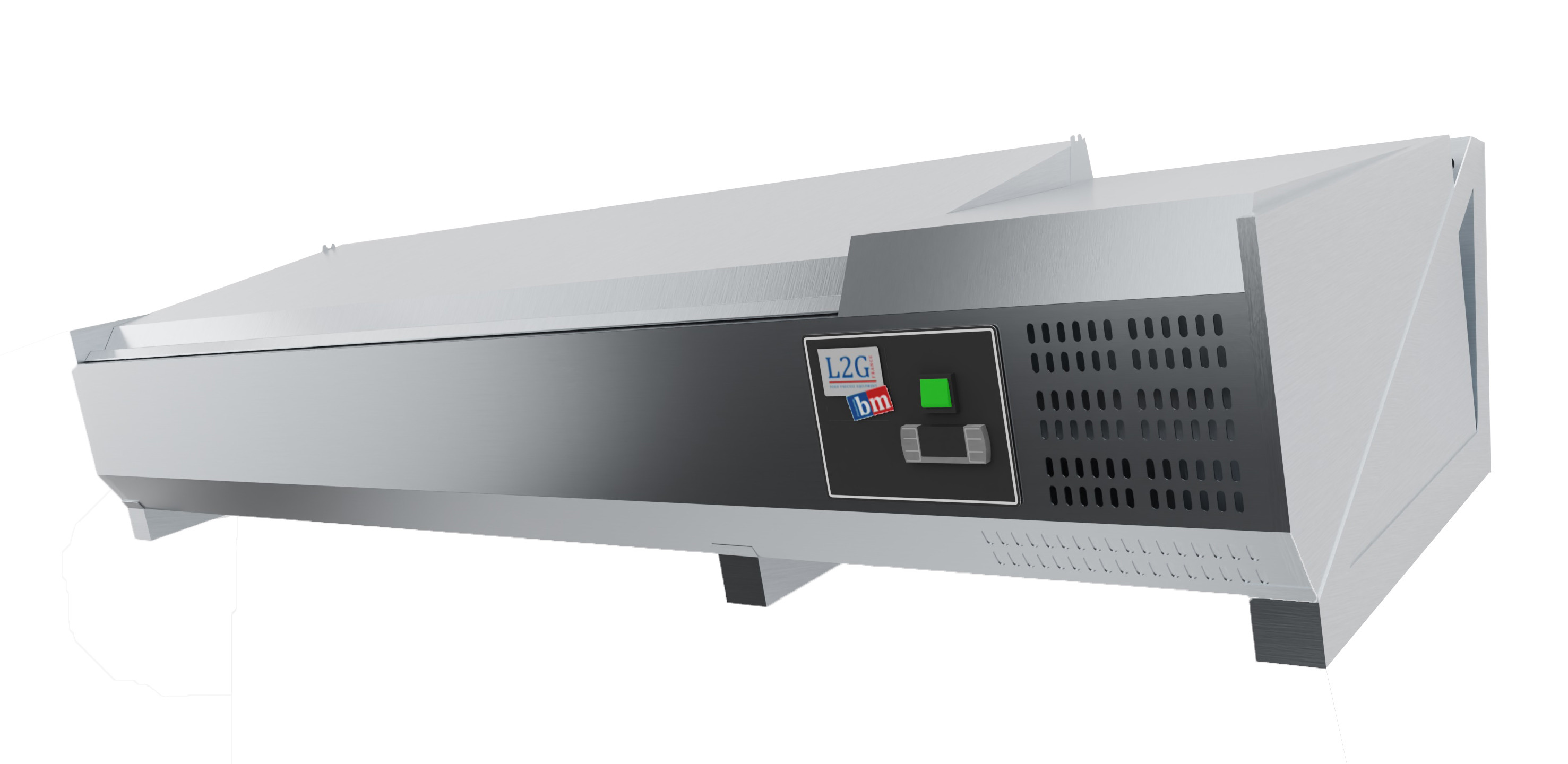 Kit 3 consoles inclinées L2G - Fixation murale vitrine ingrédients