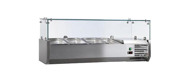 Vitrine réfrigérée L2G inox ingrédients +2/+8°C - Professionnel