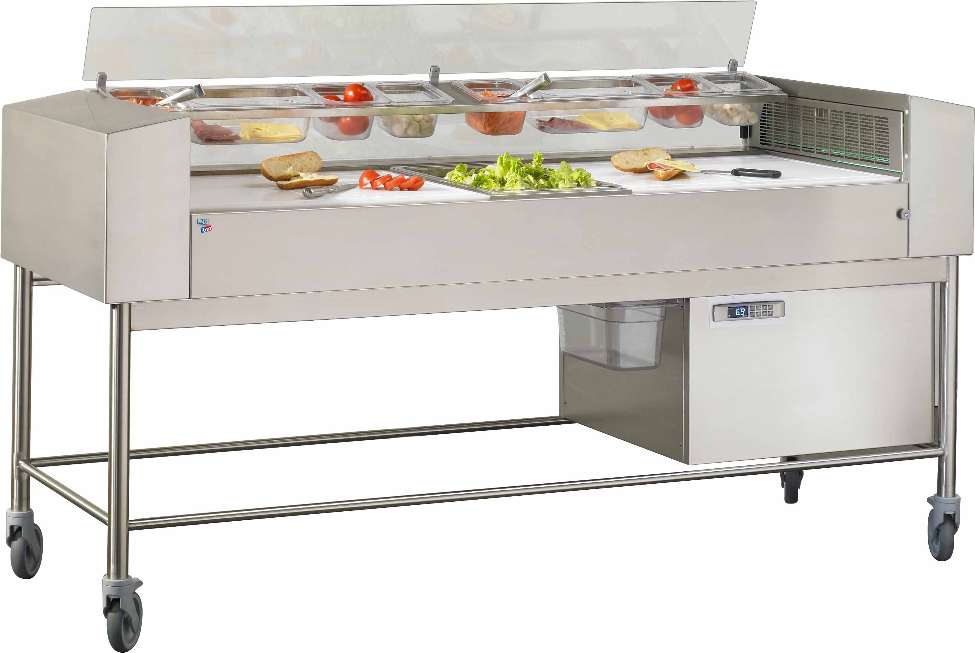 Table de préparation froide L2G TFL1400 - Flux laminaire hygiénique