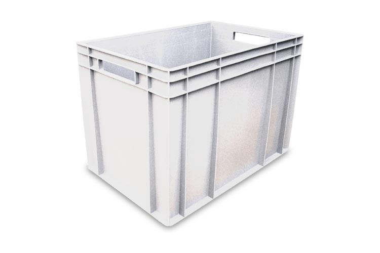 Bac Gerbable L2G Blanc - Parois et Fond Pleins pour Charges Lourdes