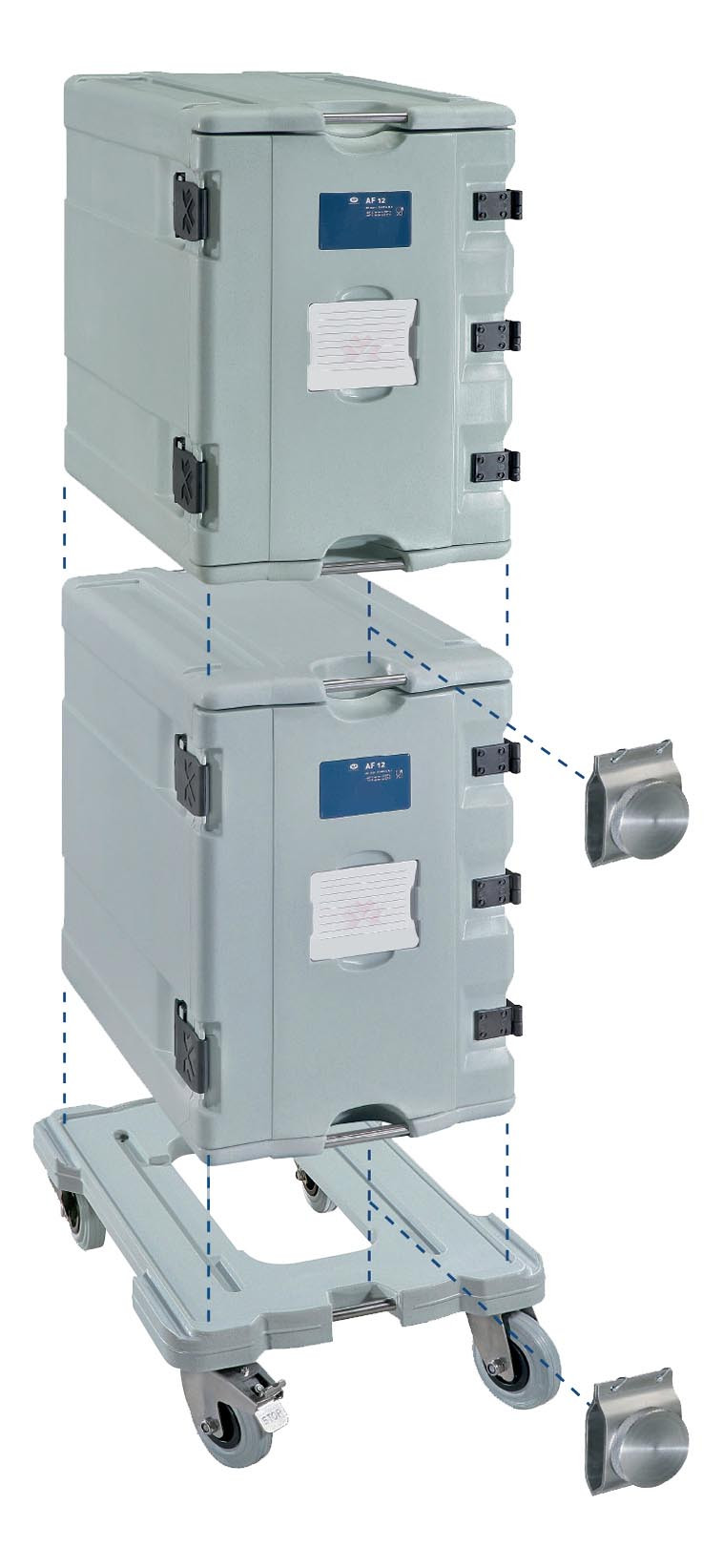 Ensemble de 2 coffres isothermes L2G - Superposables, -30°C à +100°C
