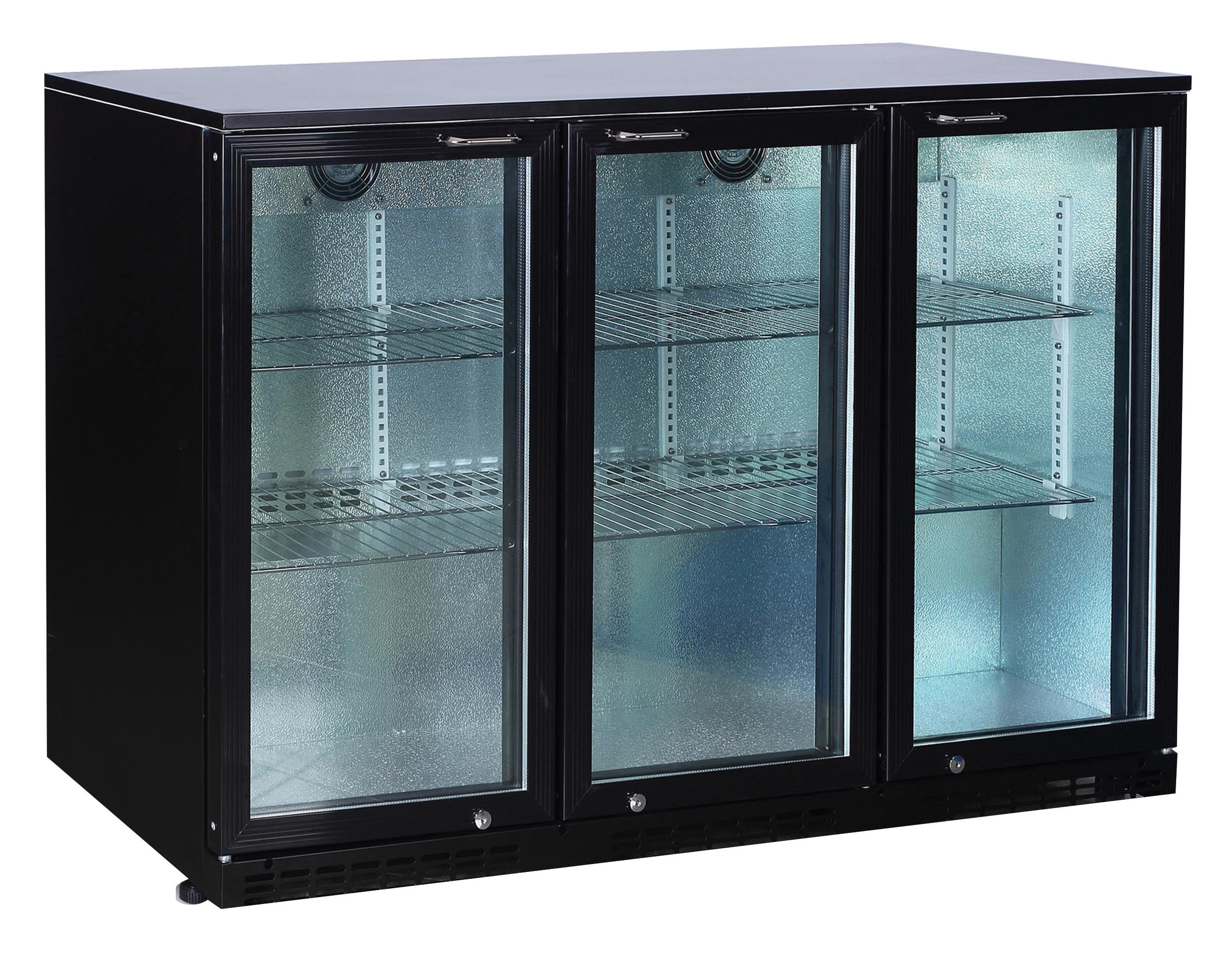 Meuble arrière de bar réfrigéré L2G Skin Plate 0/+8°C, 3 portes