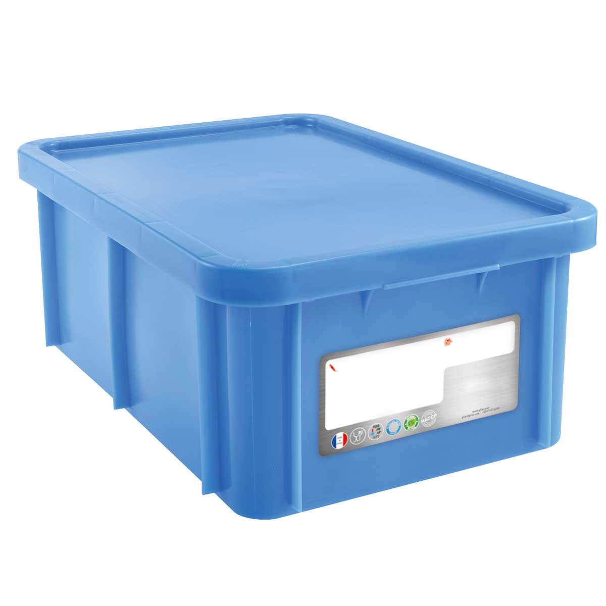 Bac Poissonnerie Bleu 35L L2G - Bac plastique alimentaire HACCP