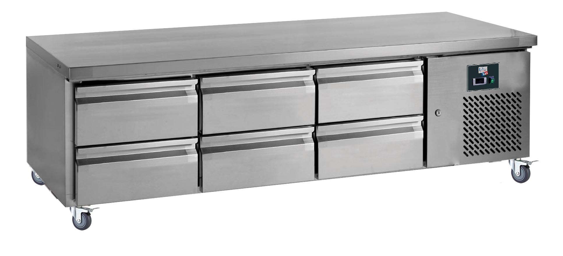 Soubassement réfrigéré L2G -2/+8°C pour cuisine professionnelle