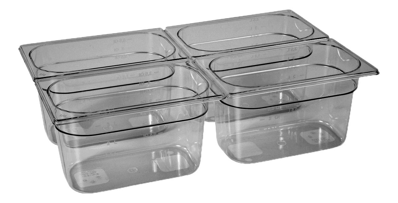 Bac Gastronorm GN1/4 L2G - Copolyester professionnel 100 mm