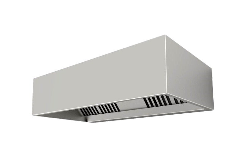 Hotte murale rectangulaire L2G 2400 m³/h avec 4 filtres inox lavables