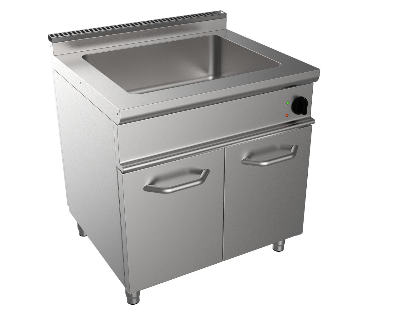 Bain-marie électrique L2G Inox 304 Triphasé - 69L, 3kW, meuble placard