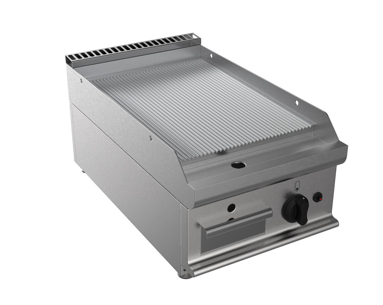 Fry-top gaz nervurée L2G - Plaque professionnelle inox 400x530 mm 6 kW