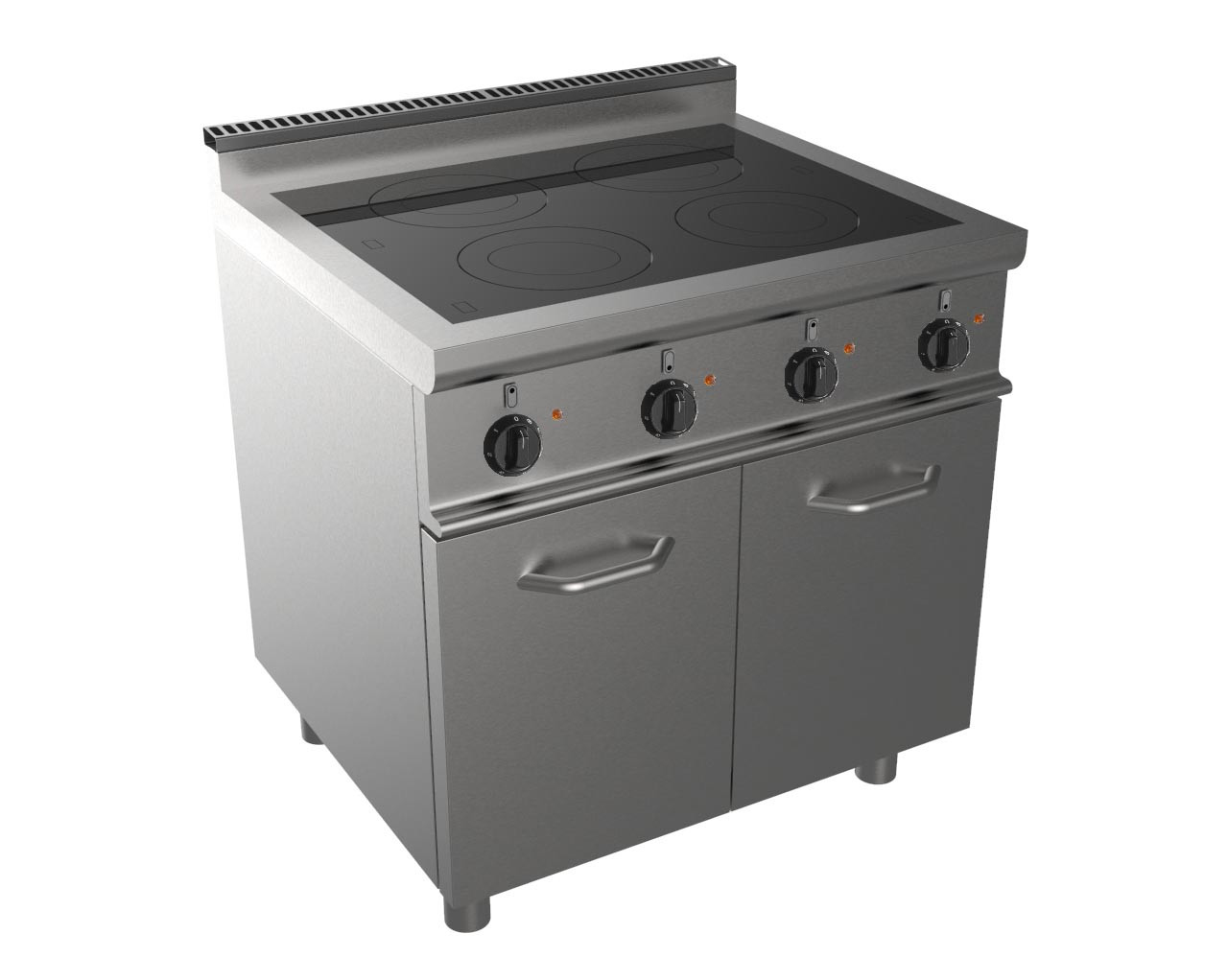 Fourneau électrique vitrocéramique L2G - 4 plaques 10kW professionnel