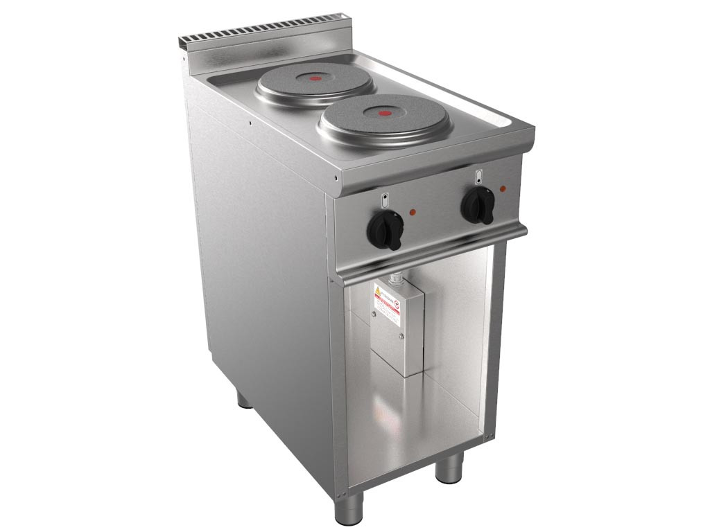 Fourneau électrique 2 plaques L2G - Professionnel inox 304 - 5,2 kW