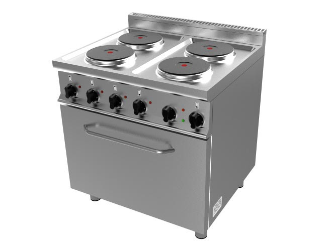 Fourneau électrique L2G 4 plaques - Cuisson professionnelle 15,9 kW