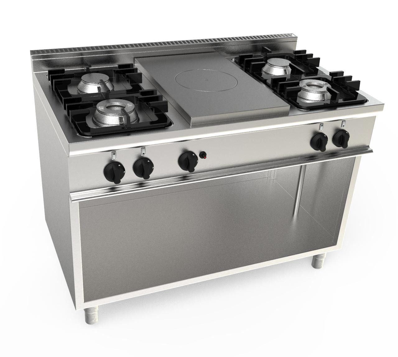 Plaque coup de feu L2G 4.5kW + brûleurs gaz 27.5kW - Cuisine pro