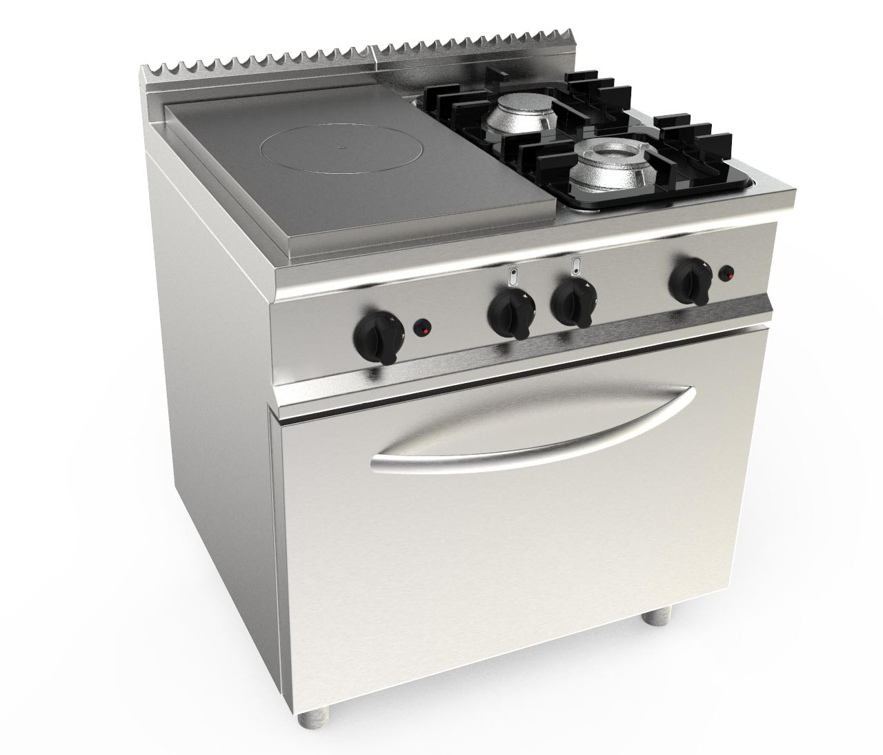 Plaque coup de feu L2G 4.5kW + 2 feux gaz - Cuisson professionnelle