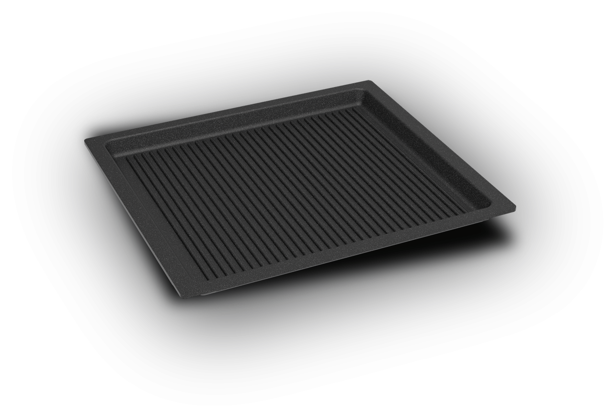 Plaque de cuisson alu teflonné L2G - Fond nervuré pour gastronomie