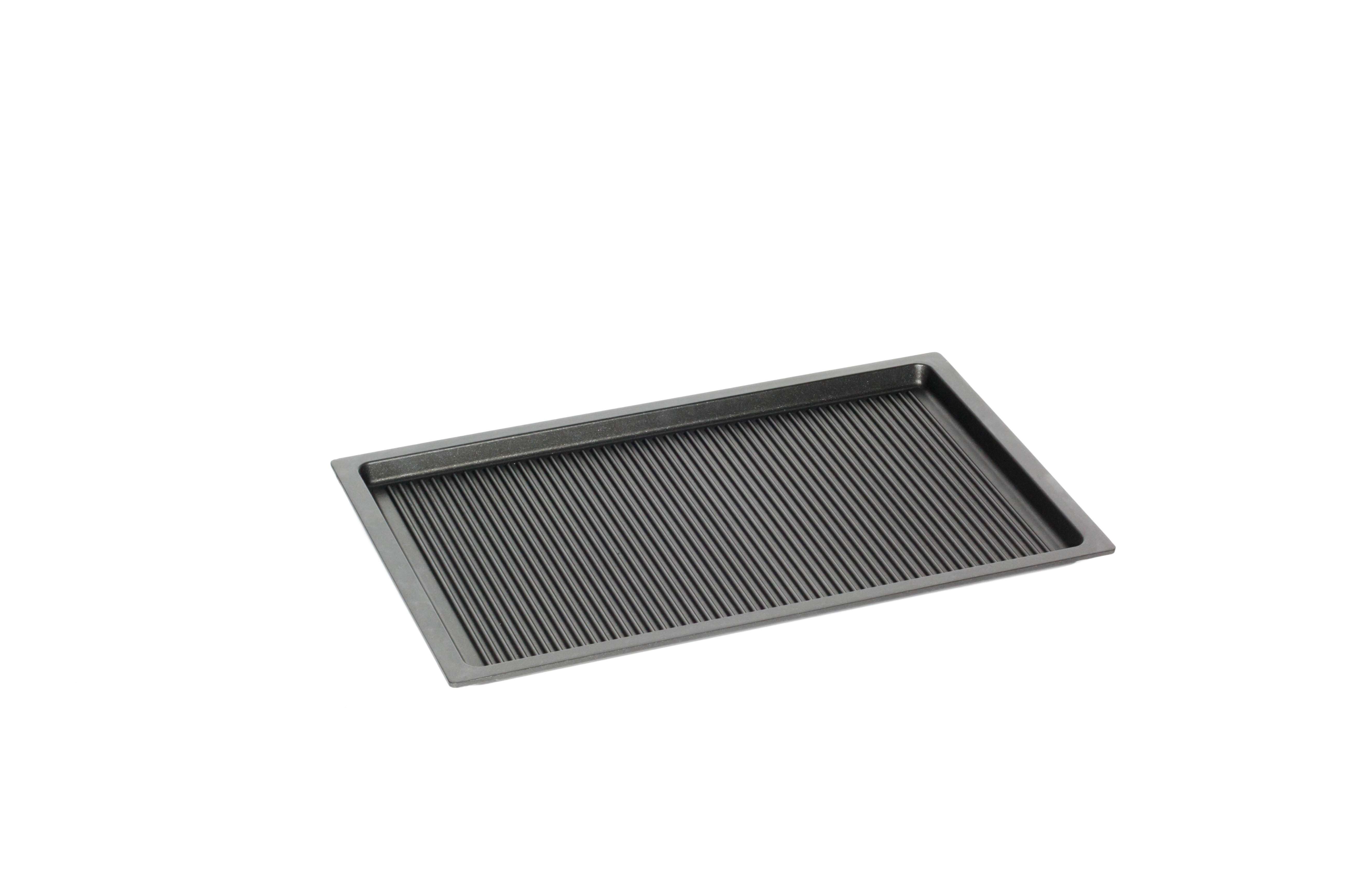 Plaque de cuisson alu Téflonné L2G - Fond nervuré pour effet grill
