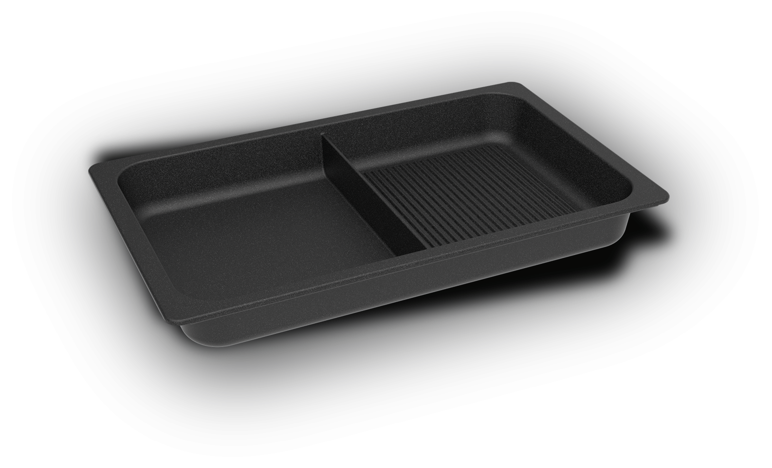 Plaque de cuisson L2G aluminium teflonné - Fond nervuré anti-adhésif