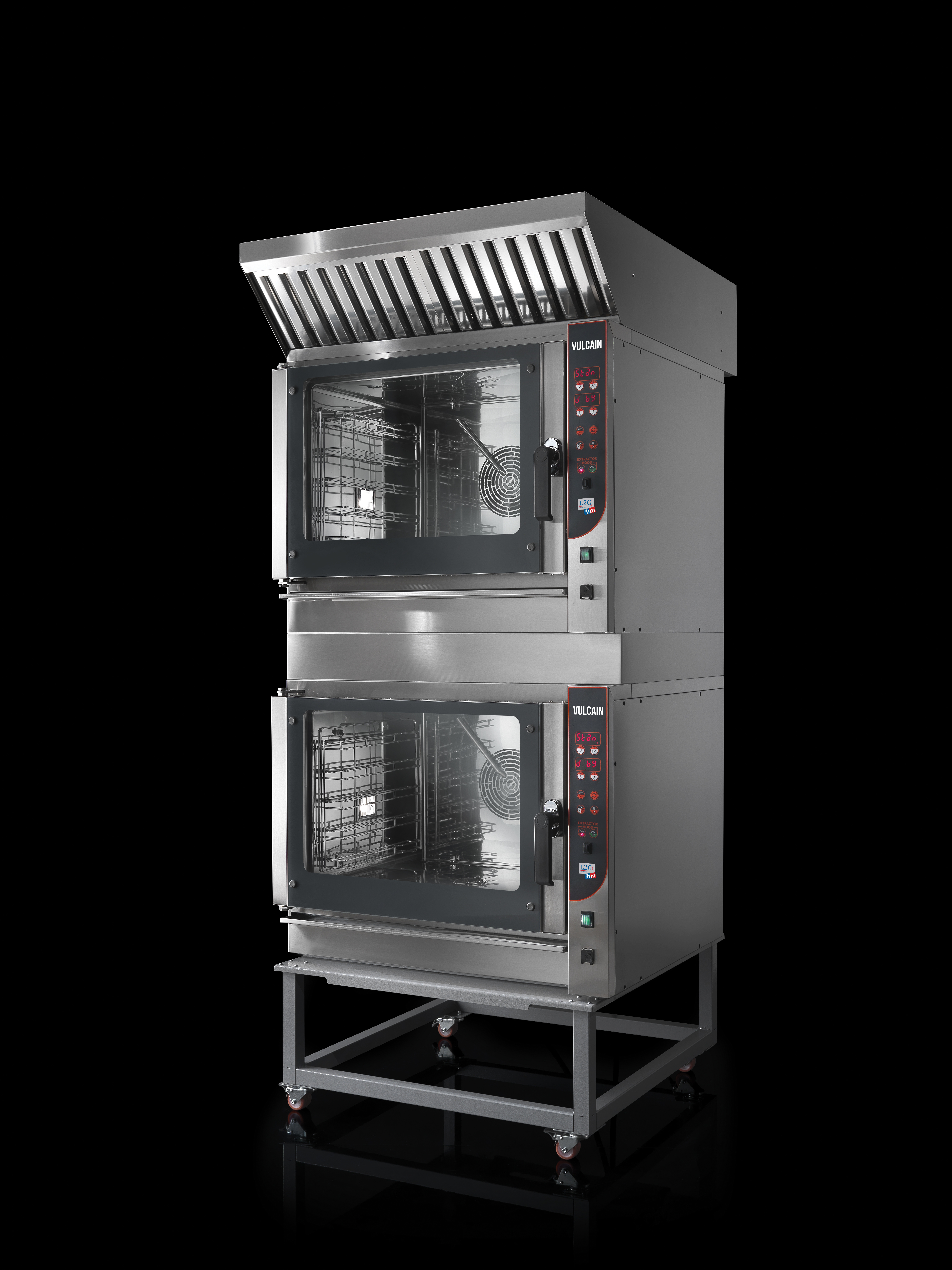 Ensemble 2 fours mixtes L2G PP-VULCAIN-5 superposés - Cuisine pro