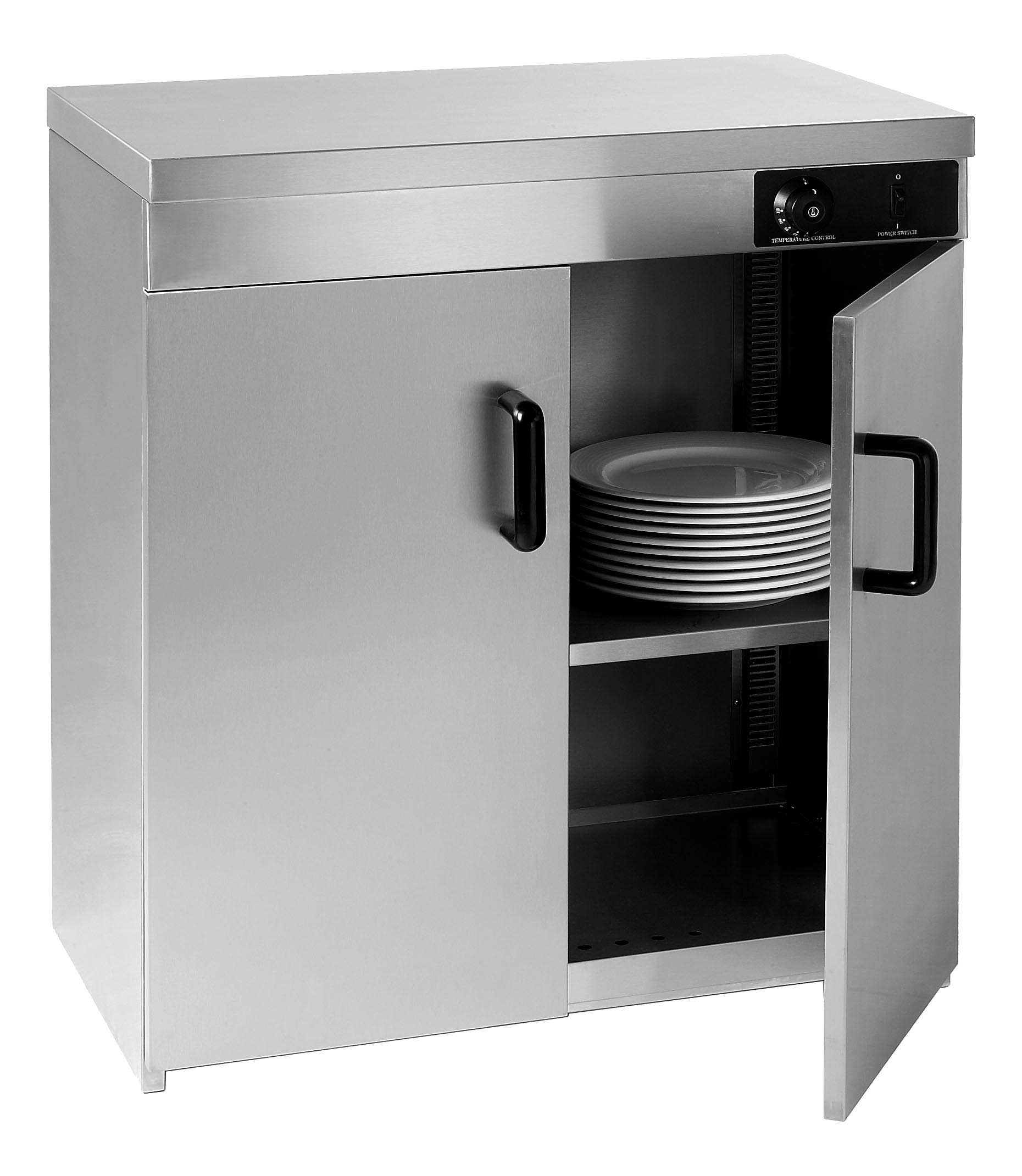 Armoire Chauffe-Assiettes Inox L2G - 2 Portes - Jusqu'à 120 Assiettes