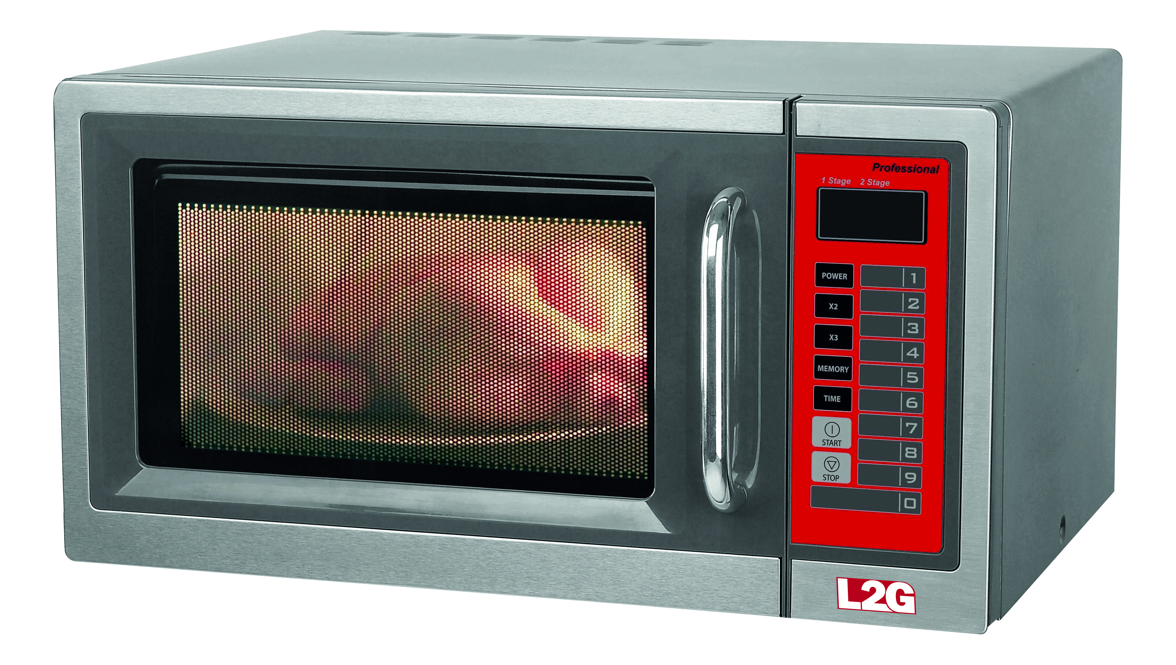 Four micro-ondes L2G 25L - Professionnel tout inox avec plateau GN 1/2