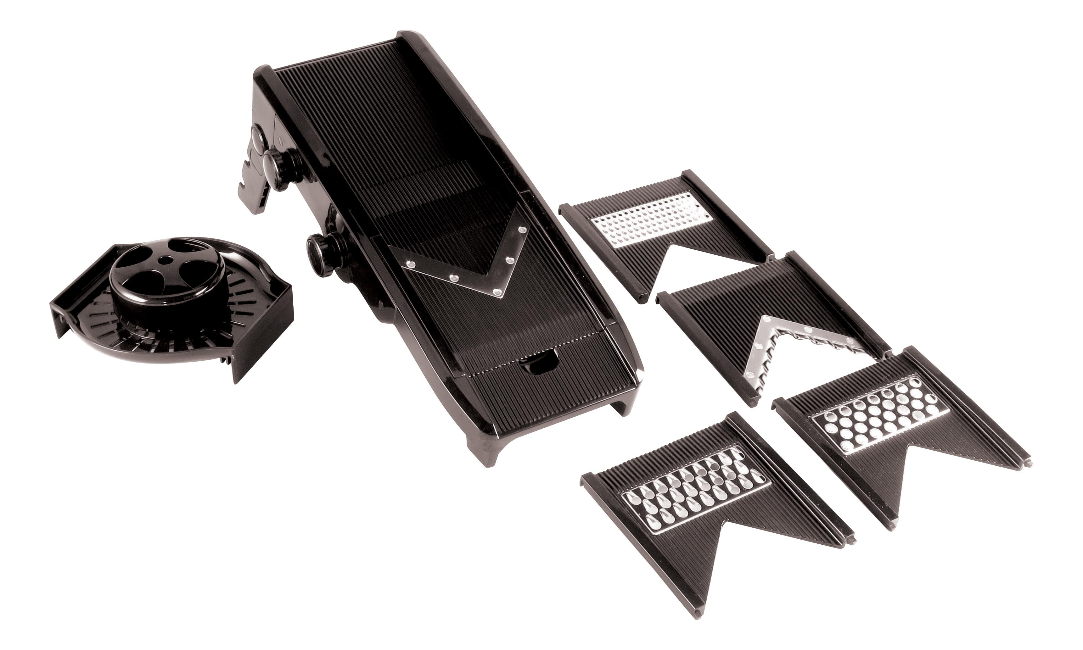 Mandoline L2G professionnelle - Lame en V noire - 5 lames inox - CHR